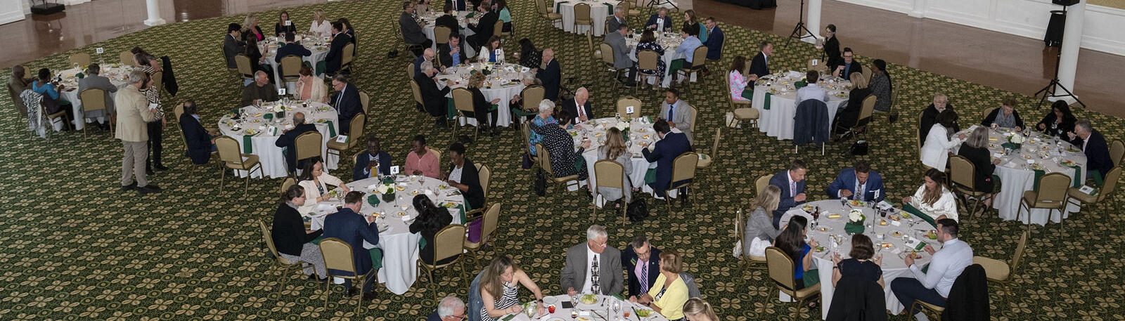 photo of attendees at tables at the academy of medicine annual dinner