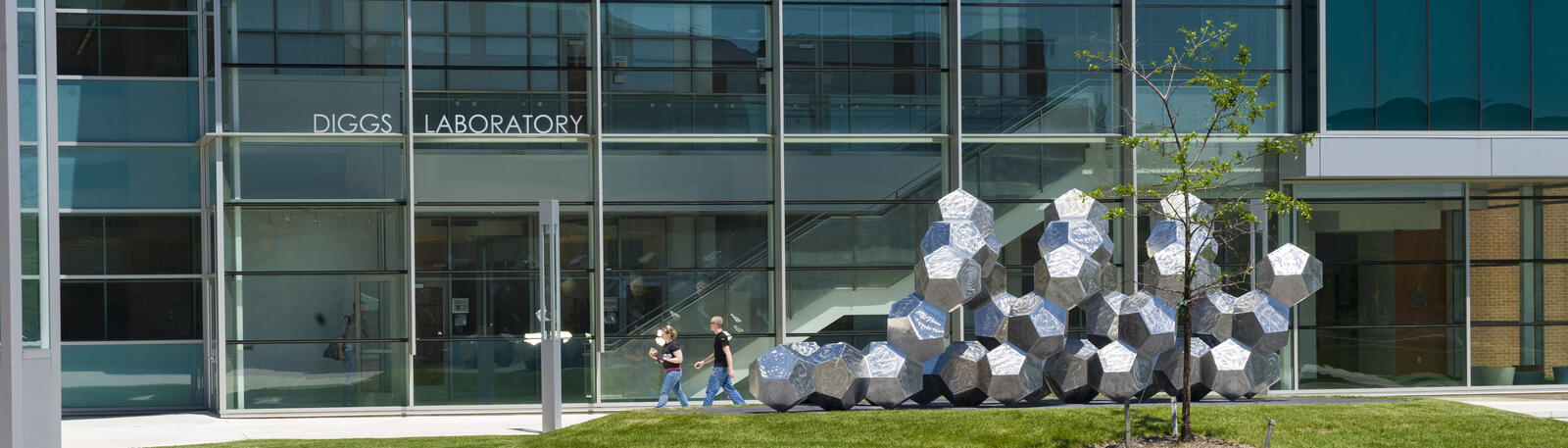 photo of people walking in front of the diggs lab