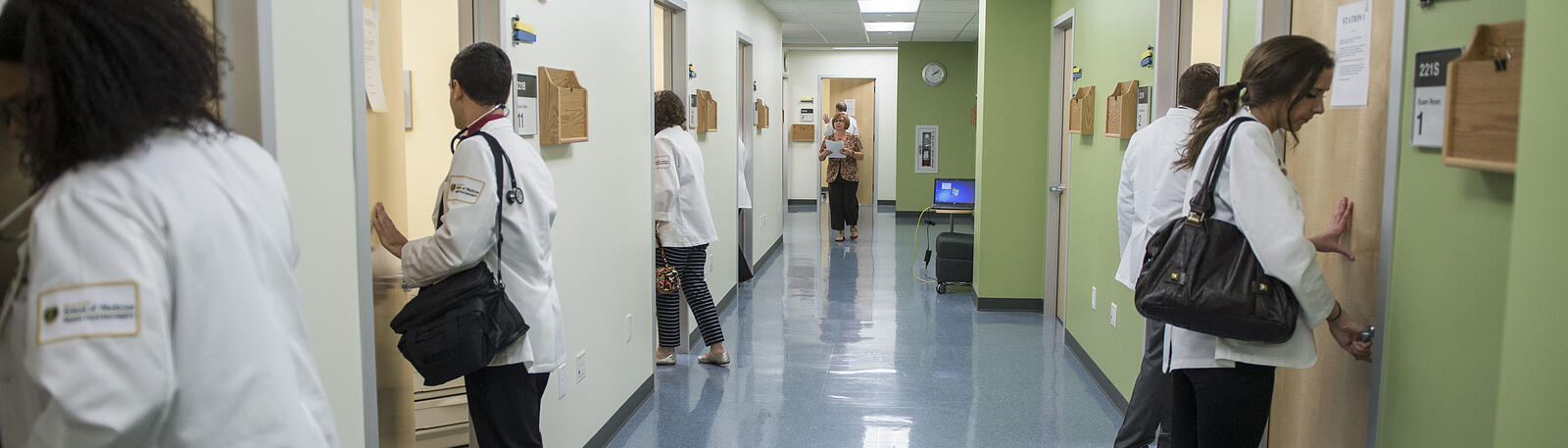 photo of students in a training facility