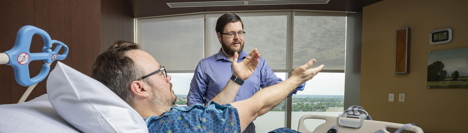 photo of a student and patient