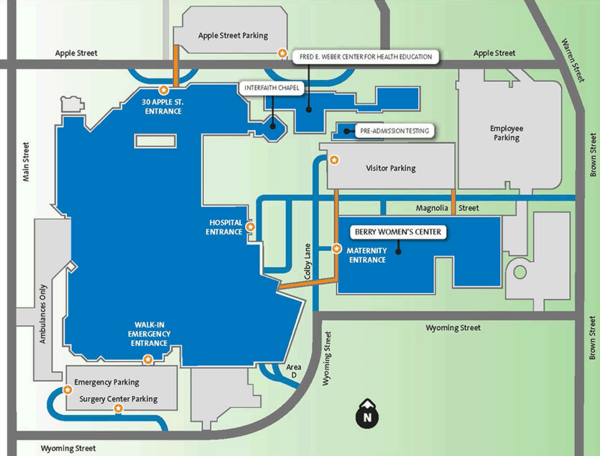 map of Miami Valley Hospital location in Dayton