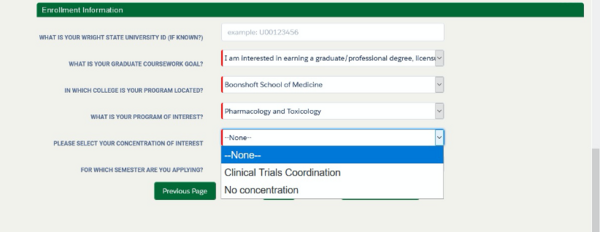 Enrollment Information